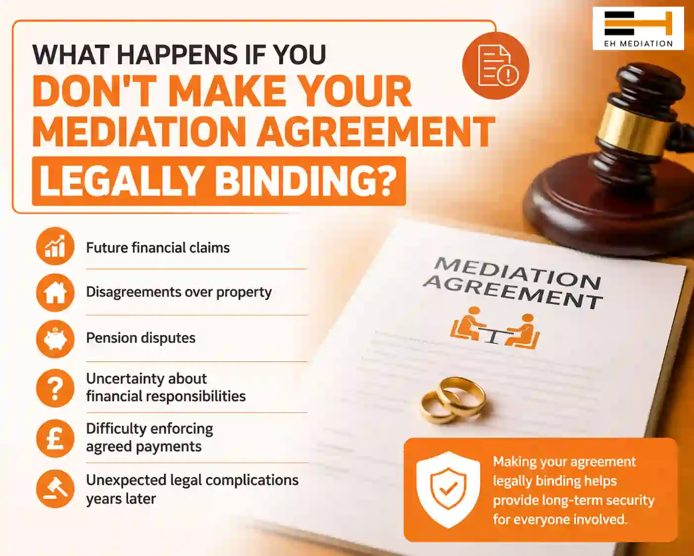 What Happens If You Don't Make Your Mediation Agreement Legally Binding Newton Aycliffe?